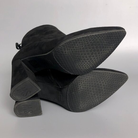 Wow! Stuart Weitzman Black Suede Ankle Boots - Picture 8 of 10